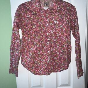 Cruel Girl Pink Floral Button Down Shirt